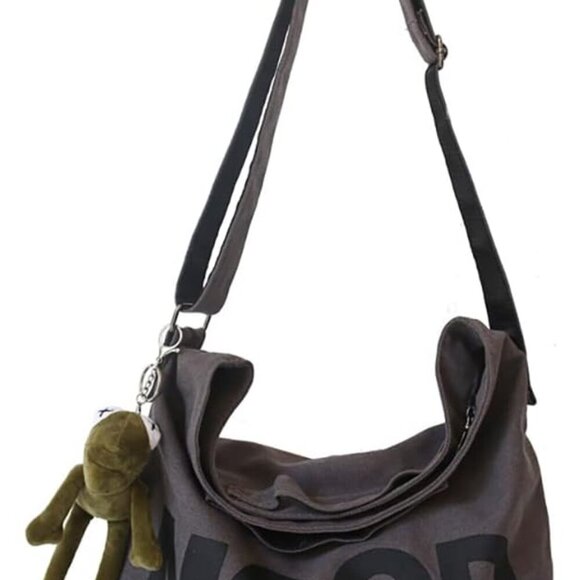 Canvas Messenger Vintage Bag Alt Emo Crossbody Bag Goth Punk Shoulder Satchels H - Picture 1 of 7
